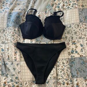 brand new fuller bust black bikini set